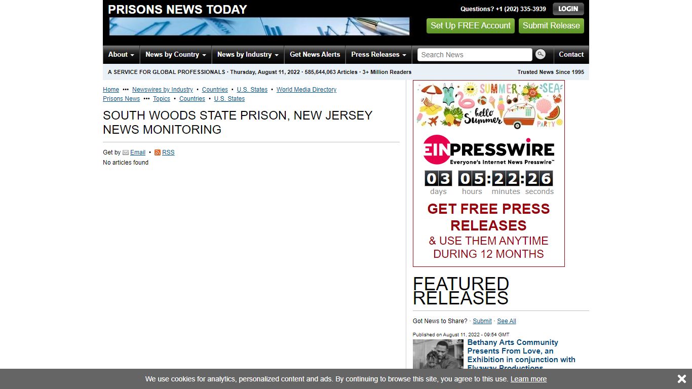 South Woods State Prison, New Jersey News Monitoring ...